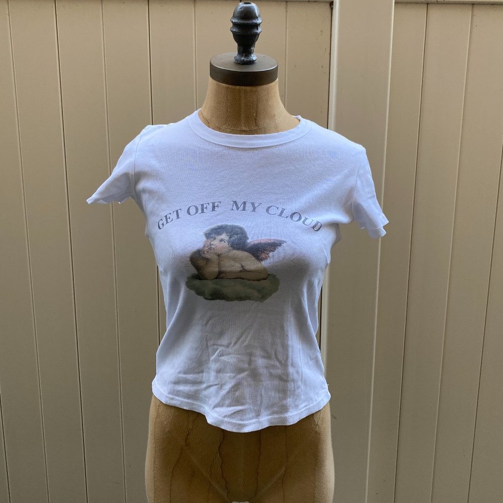 Brandy Melville Cropped Graphic T-Shirt